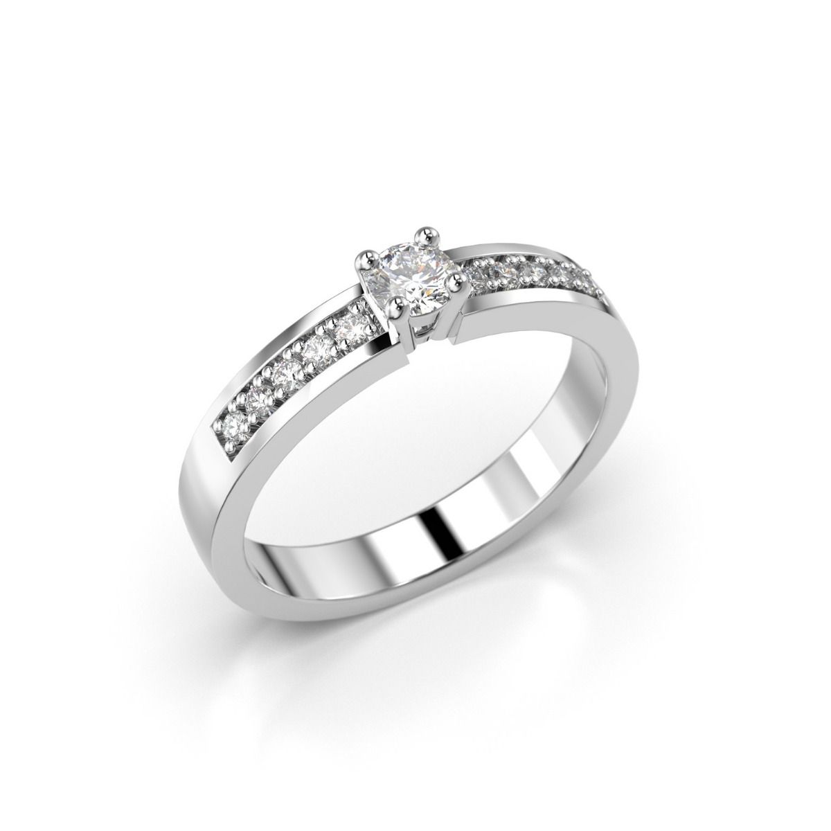 Festive Pamela timanttisormus, valkokulta 421-025-VK