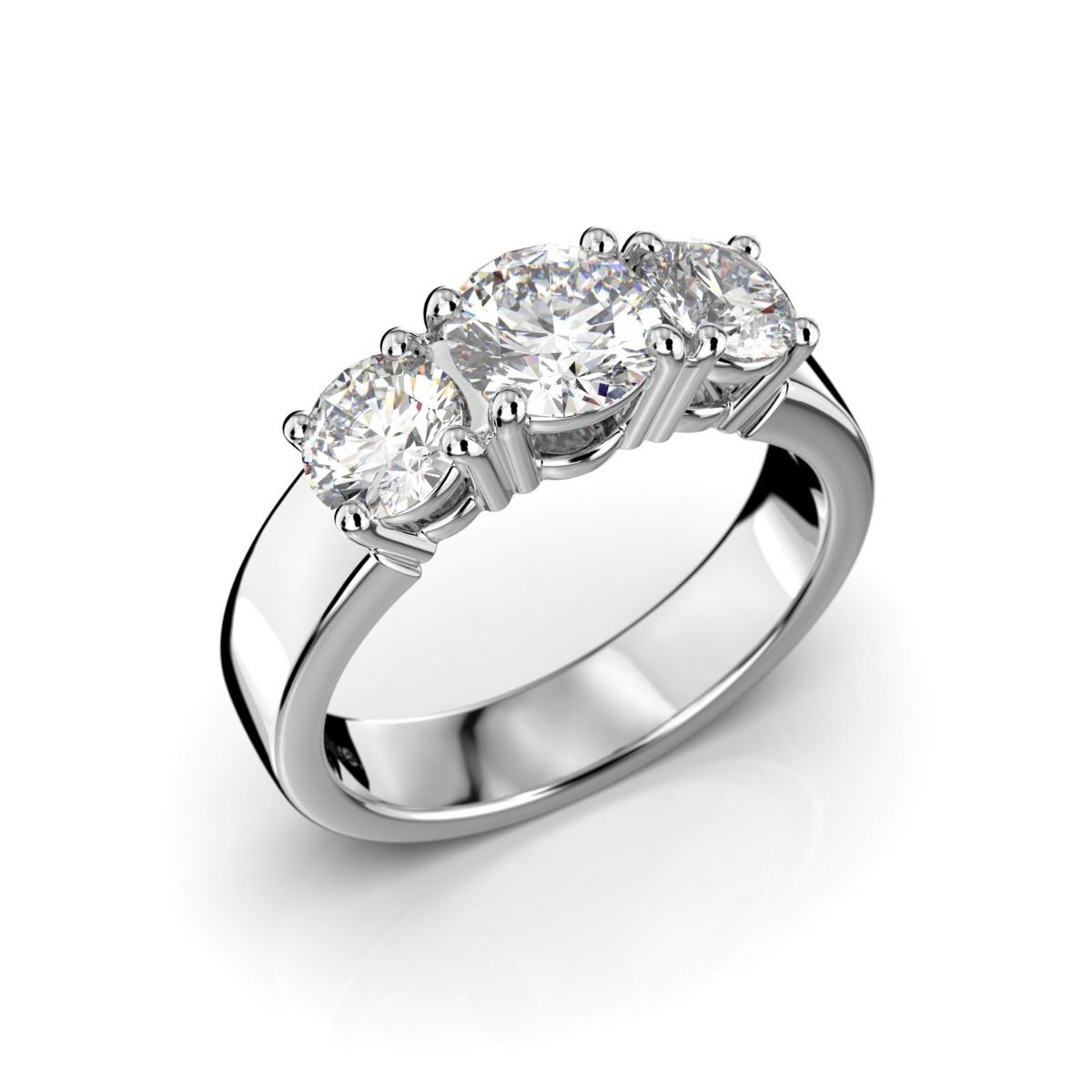 Festive Trilogy Trend timanttisormus, platina 445-150FL-PT