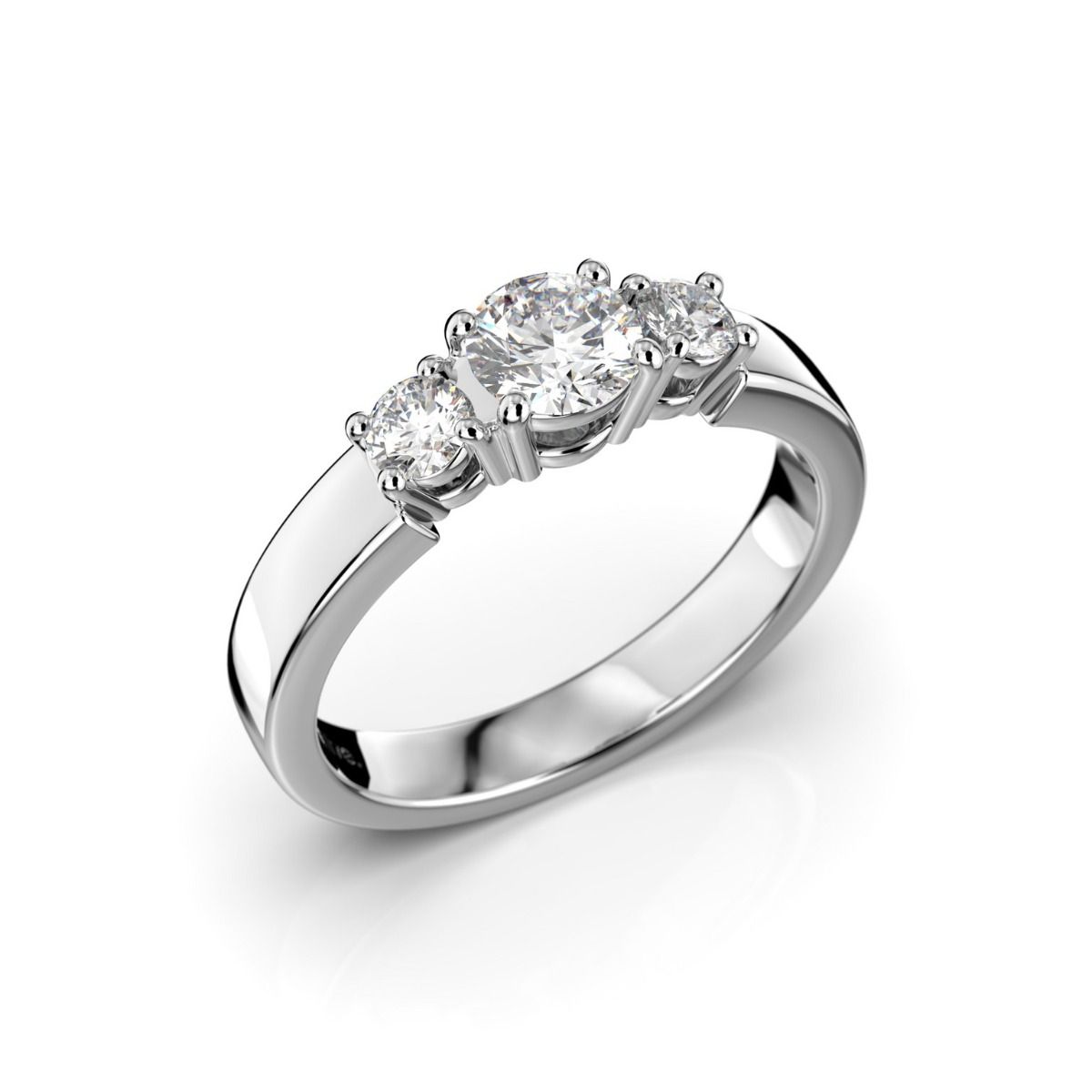 Festive Trilogy Trend timanttisormus, valkokulta 446-060FL-VK