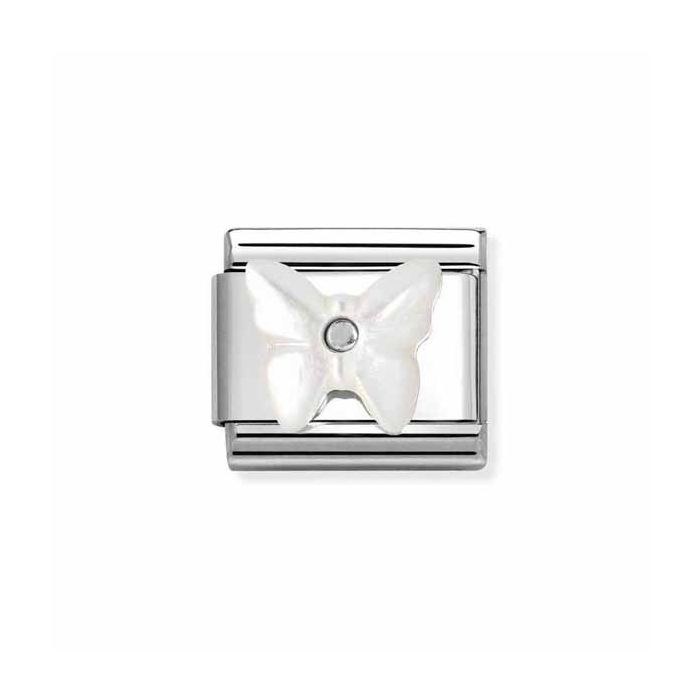 Nomination Classic White Butterfly 330509/13