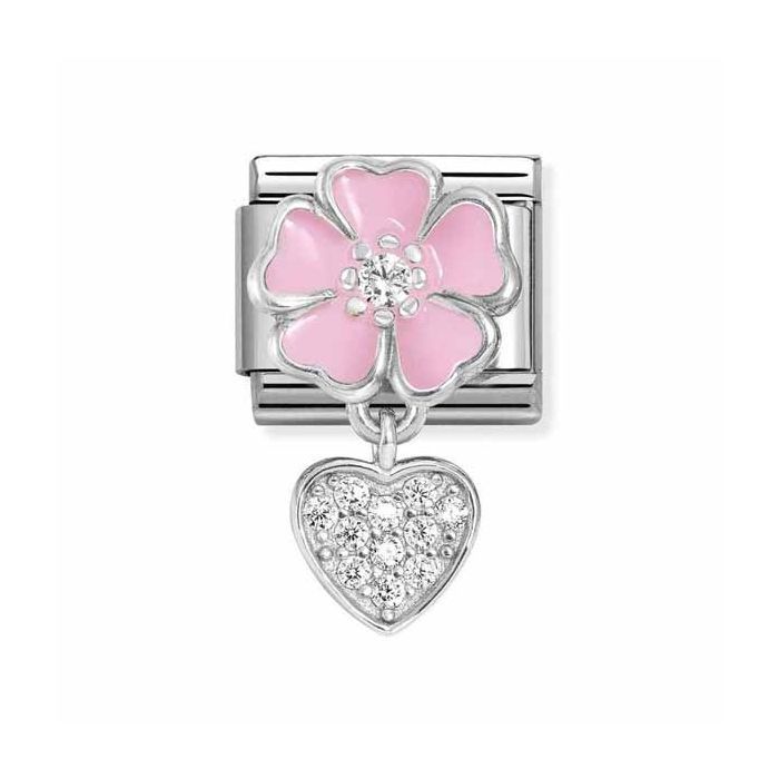 Nomination Classic Pink Flower Heart 331814/01
