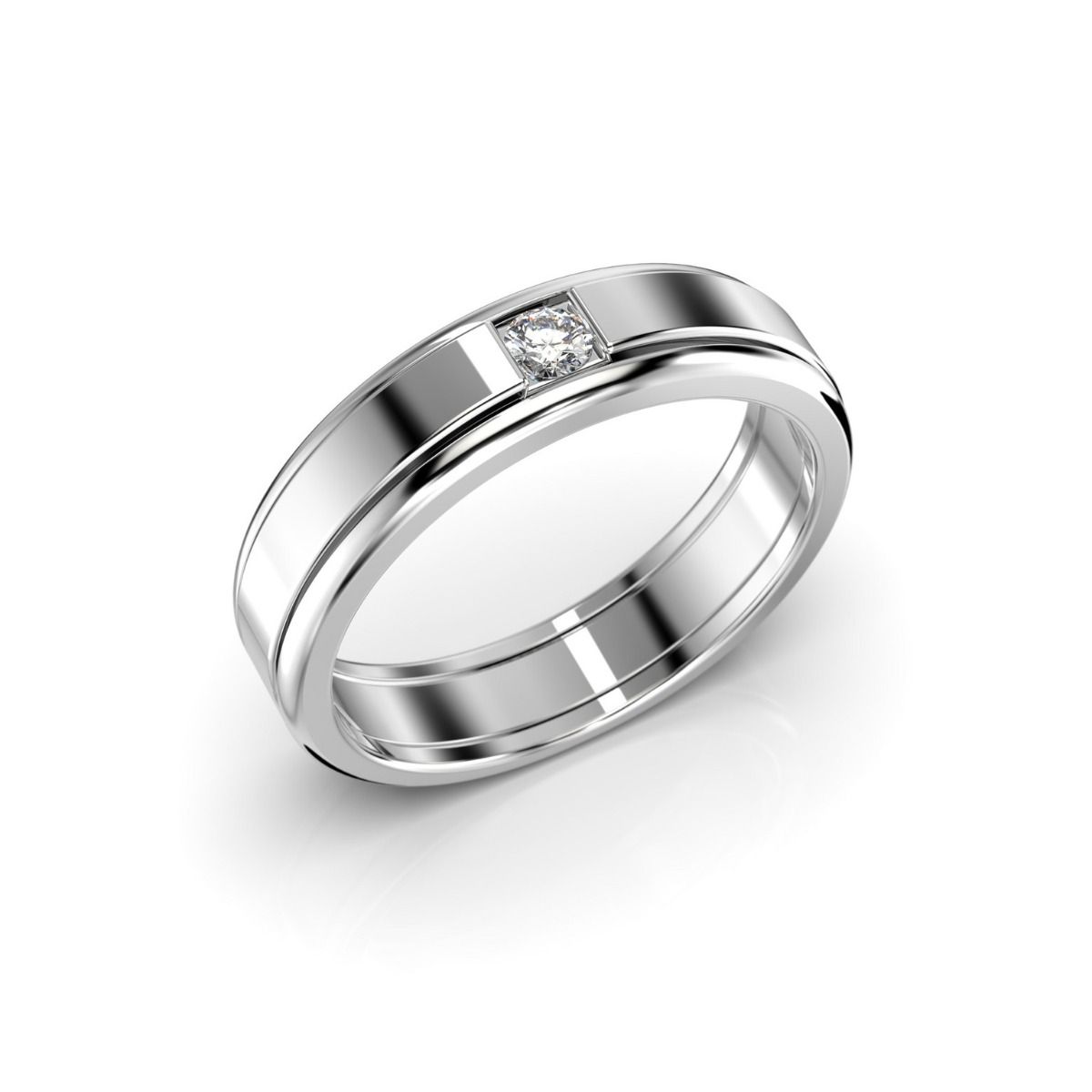 Festive Michael timanttisormus, valkokulta 462-009-VK