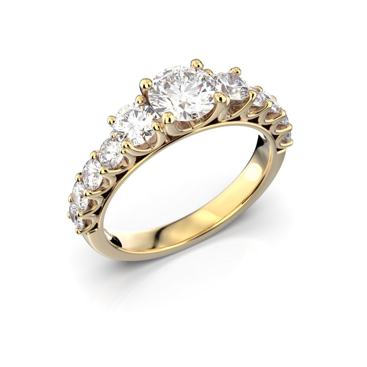 Festive Solina timanttisormus, keltakulta 469-170-KK