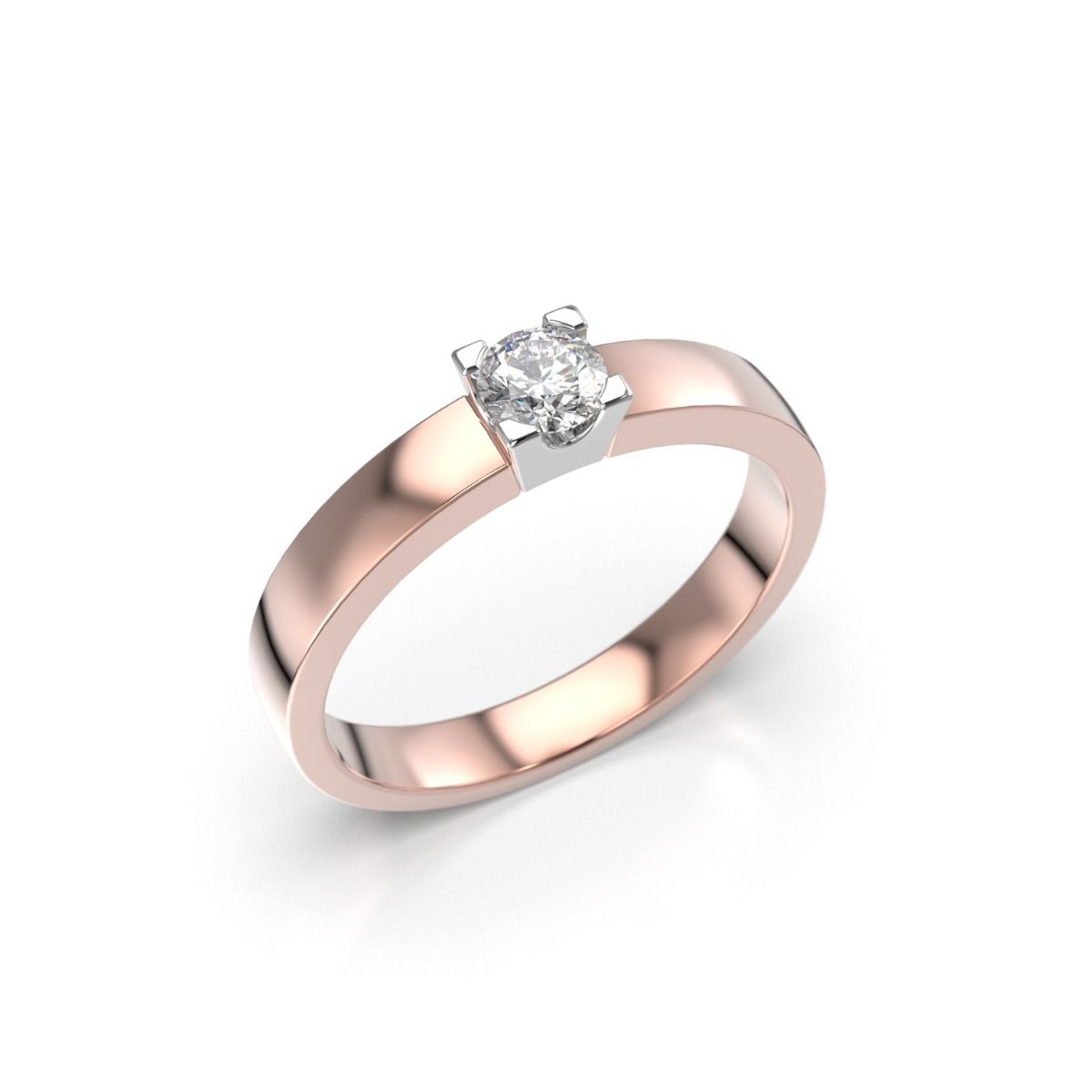 Festive Kelly timanttisormus, puna- ja valkokulta 484-021-PV