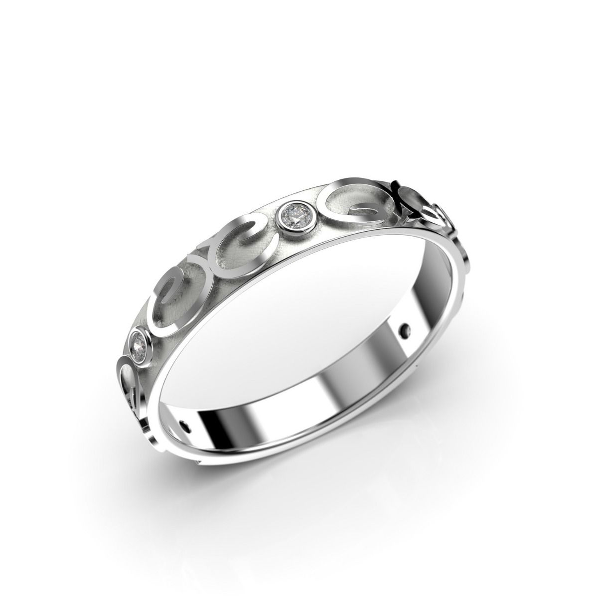 Festive Figure timanttisormus, valkokulta 489-005-VK