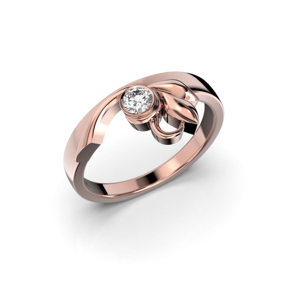 Festive Garden timanttisormus, punakulta 490-016-PK