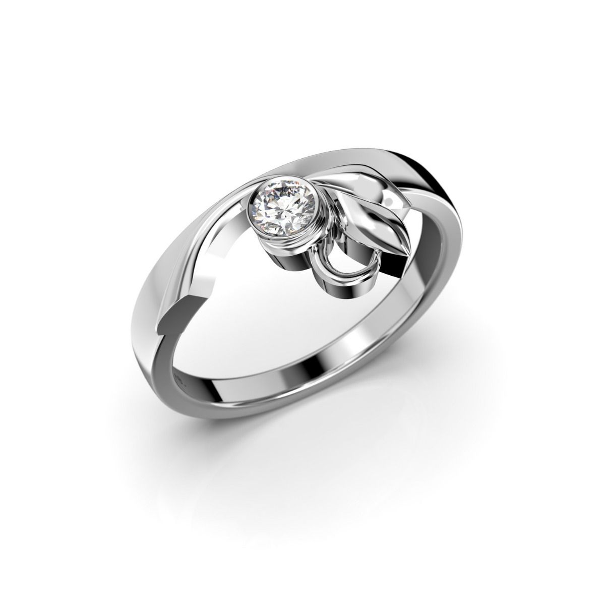 Festive Garden timanttisormus, valkokulta 490-016-VK