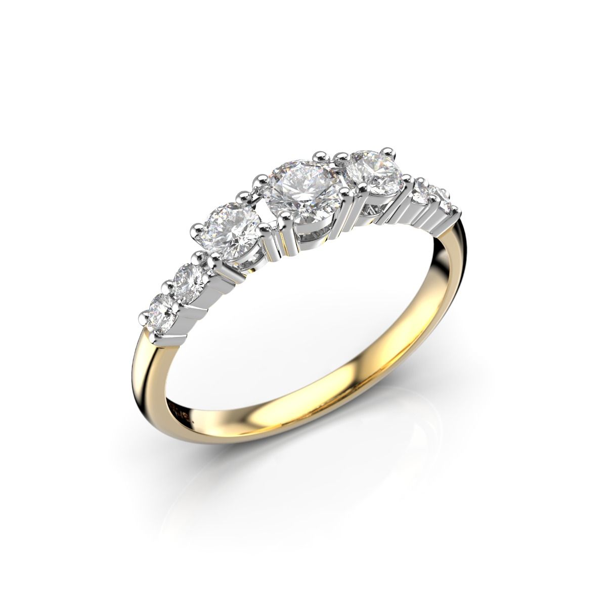 Festive Solina timanttisormus, kelta- ja valkokulta 499-052-KV