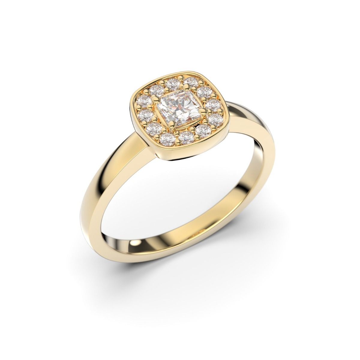 Festive Alicia timanttisormus, keltakulta 503-033-KK