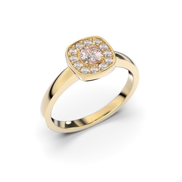 Festive Alicia sormus, keltakulta / morganiitti 503-033M-KK