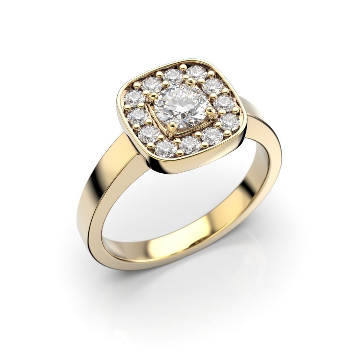 Festive Jane timanttisormus, keltakulta 504-054-KK