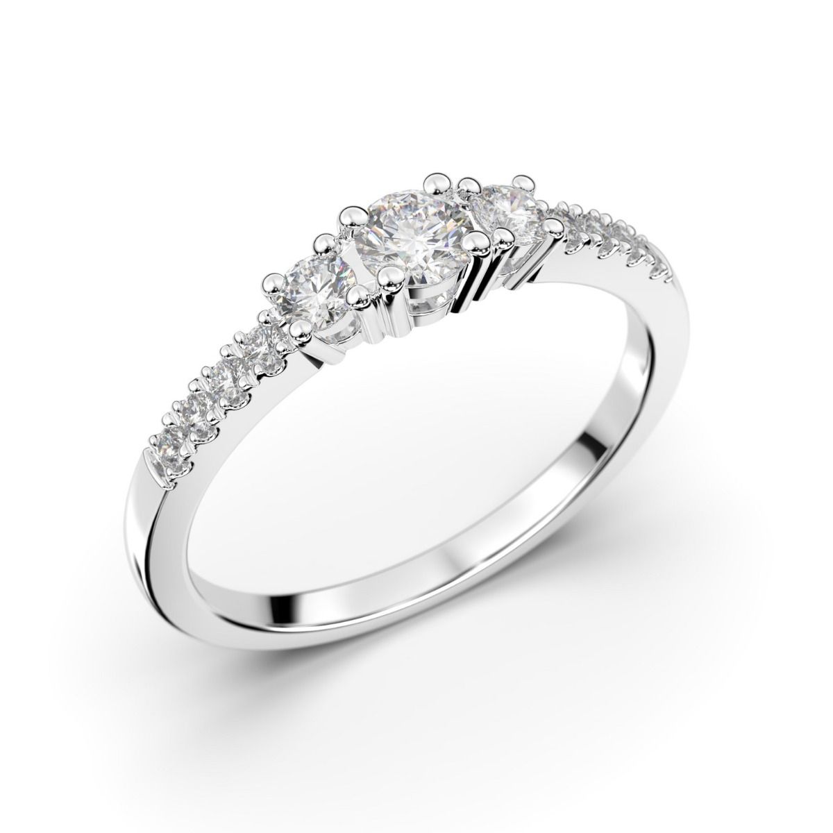 Festive Aurora timanttisormus, valkokulta 505-033-VK