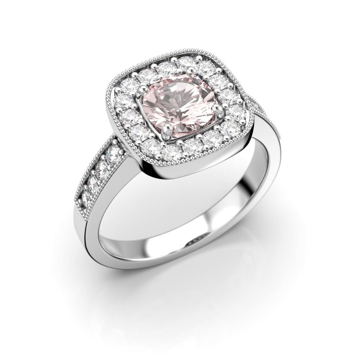 Festive Carolina Morganiitti timanttisormus, platina 514-126M-PT