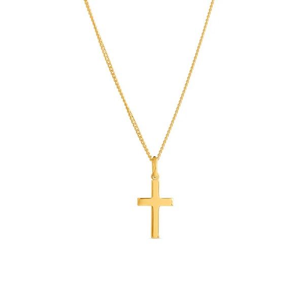 Silbernes Kreuzanhänger-Halskette, vergoldet 5256751500
