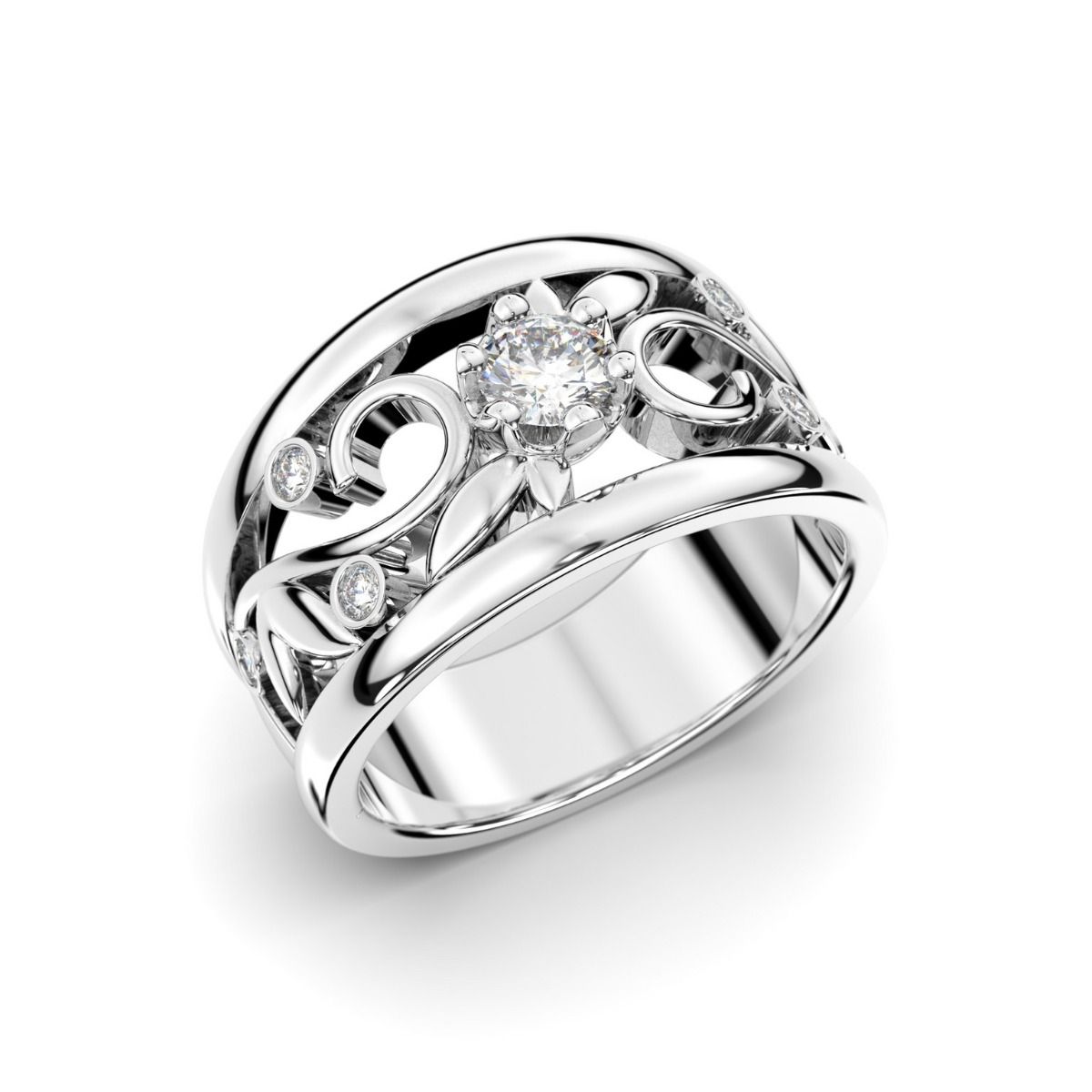 Festive Metsän Aarre timanttisormus, platina 538-029-PT