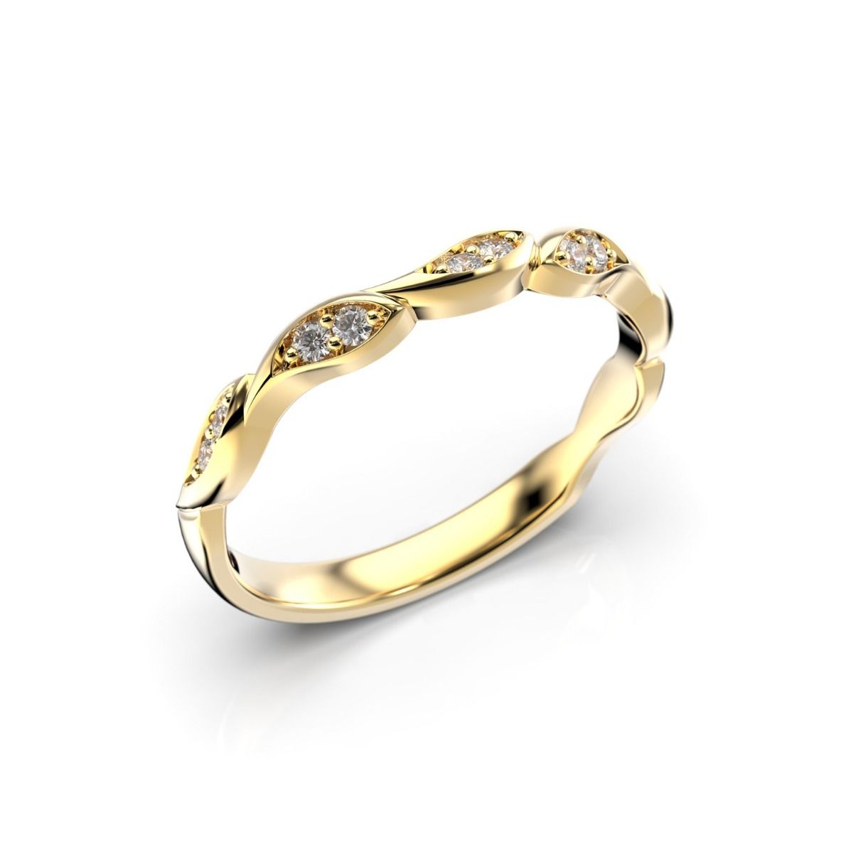 Festive Iris timanttisormus, keltakulta 550-012-KK