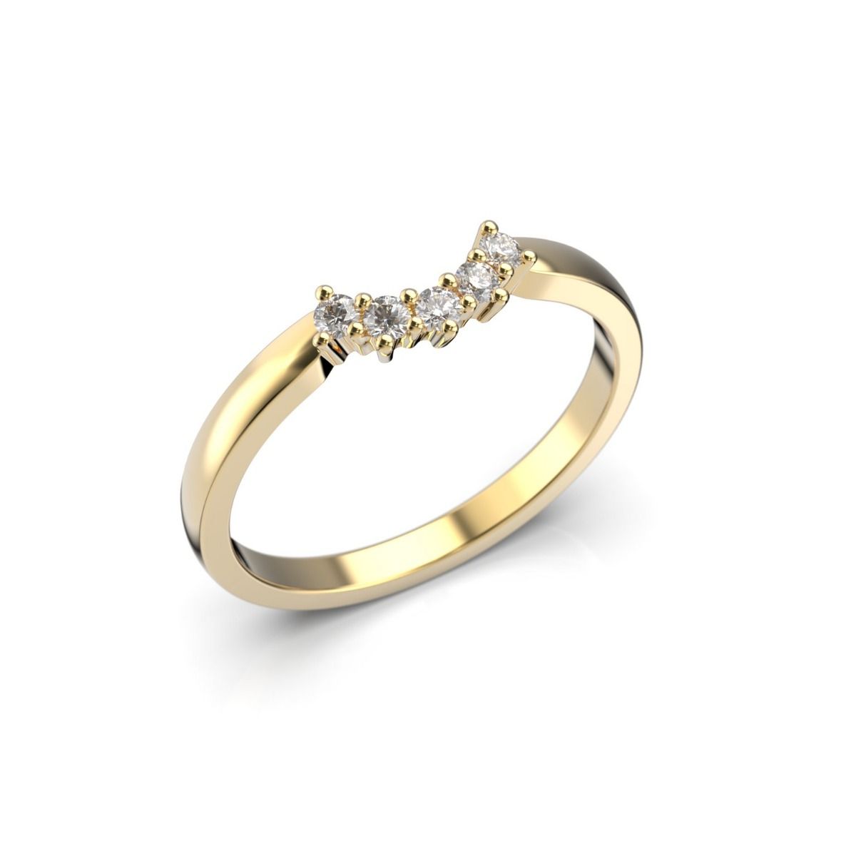 Festive Fiona timanttisormus, keltakulta 552-010-KK