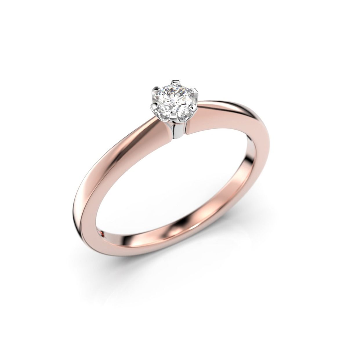 Festive Vivian timanttisormus, puna- ja valkokulta 557-015-PV