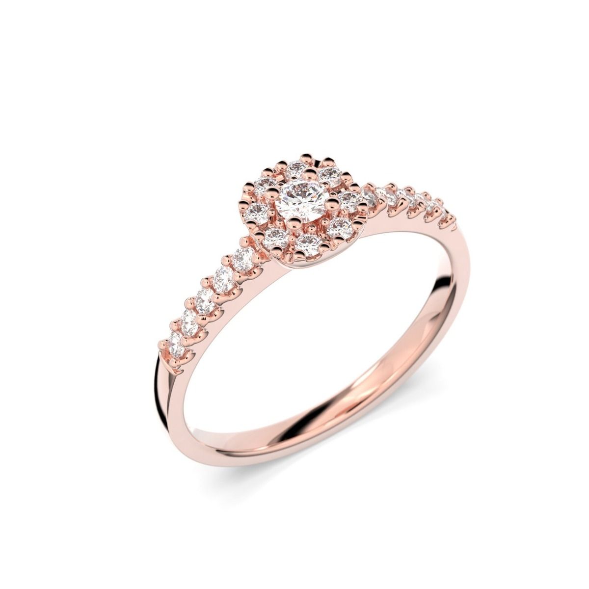 Festive Jasmin timanttisormus, punakulta 561-025-PK