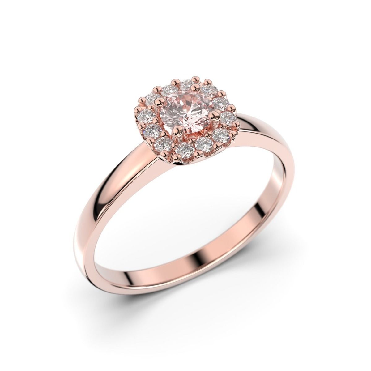 Festive Janette Morganiitti timanttisormus, punakulta 567-030M-PK