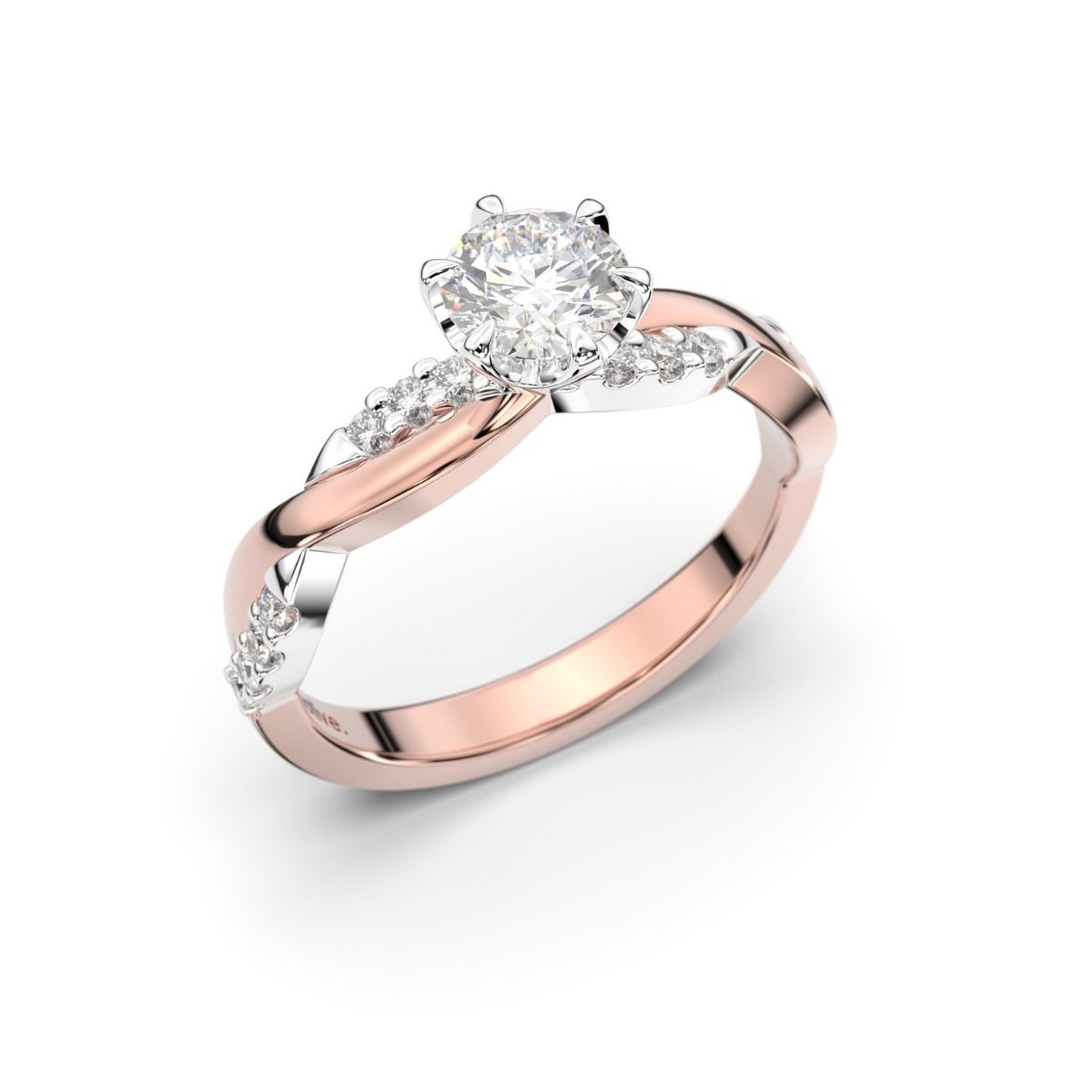 Festive Teresa timanttisormus, puna- ja valkokulta 569-044-PV