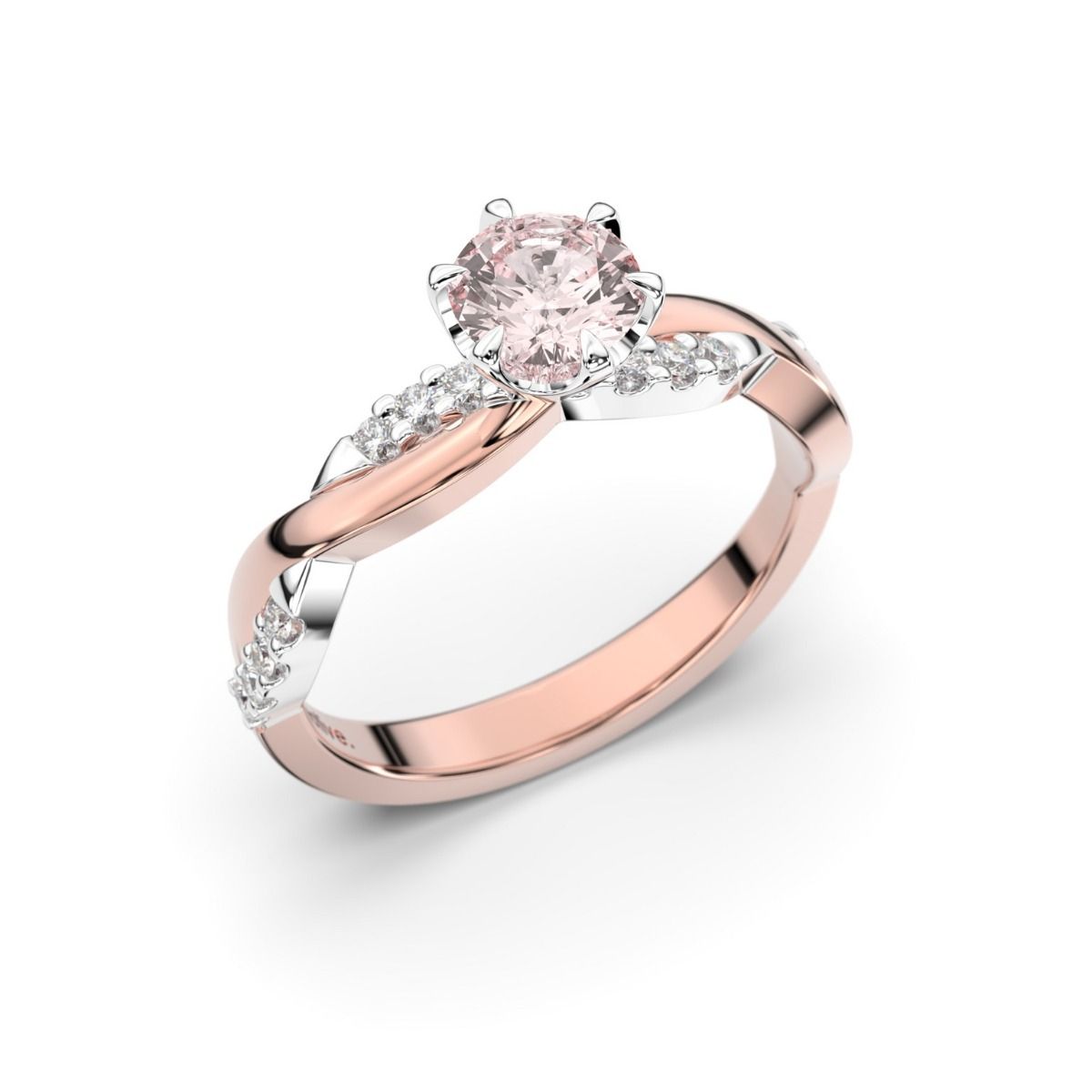 Festive Teresa Morganiitti timanttisormus, puna- ja valkokulta 569-064M-PV