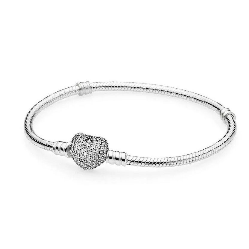 Pandora Pave Heart Clasp Armband 23 cm 590727CZ