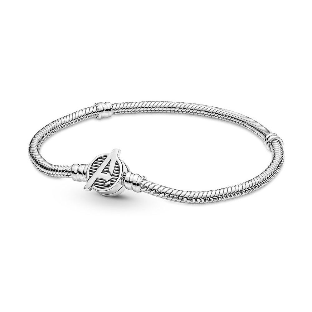 Pandora Moments Marvel The Avengers Logo Clasp Snake Chain Armband 18cm 590784C00-18