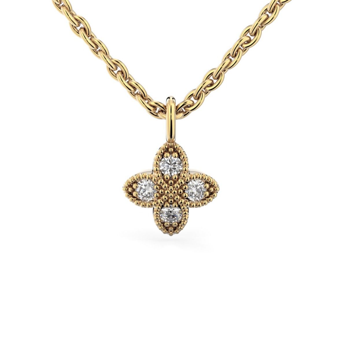 Festive Lotus timanttiriipus, keltakulta 591-006R-KK