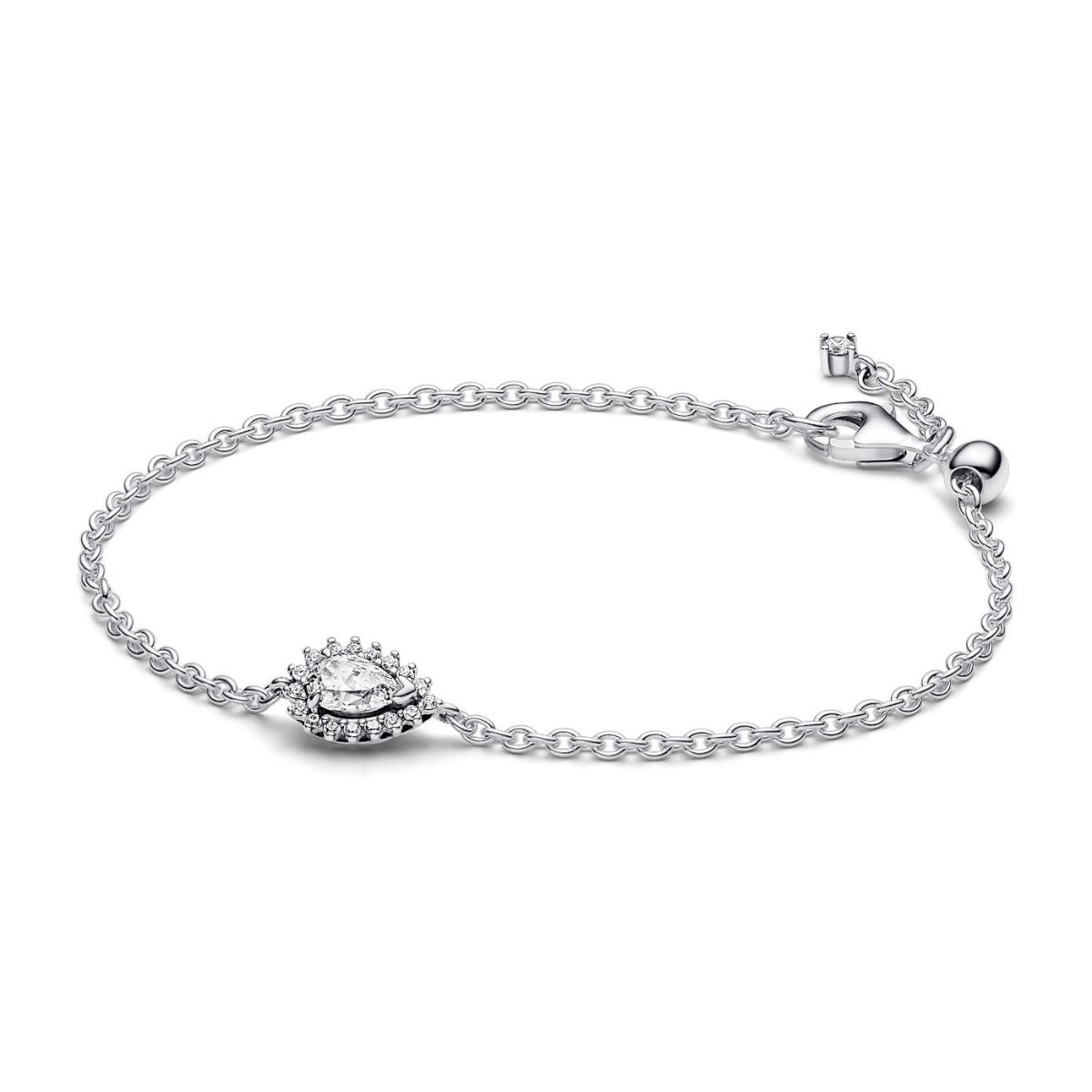 Pandora Sparkling Pear Halo Armband 20 cm 593001C01