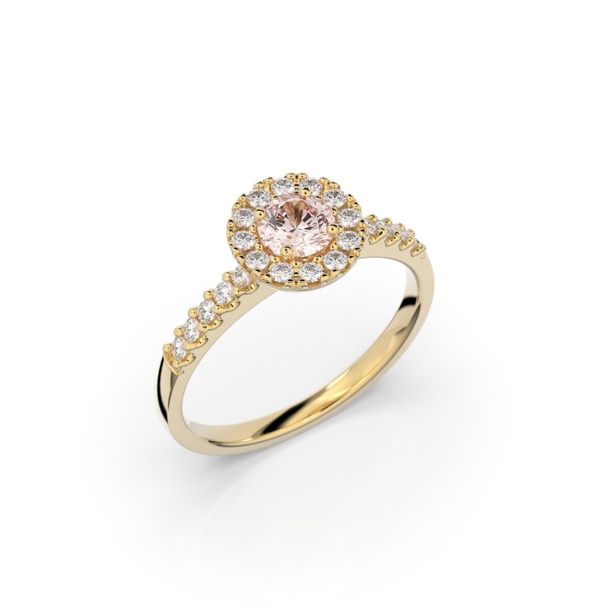 Festive Isabella Morganiitti timanttisormus, keltakulta 595-052M-KK