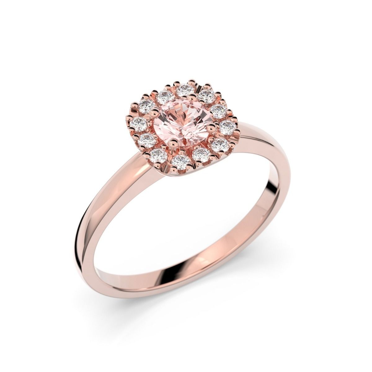 Festive Josefiina Morganiitti timanttisormus, punakulta 596-042M-PK