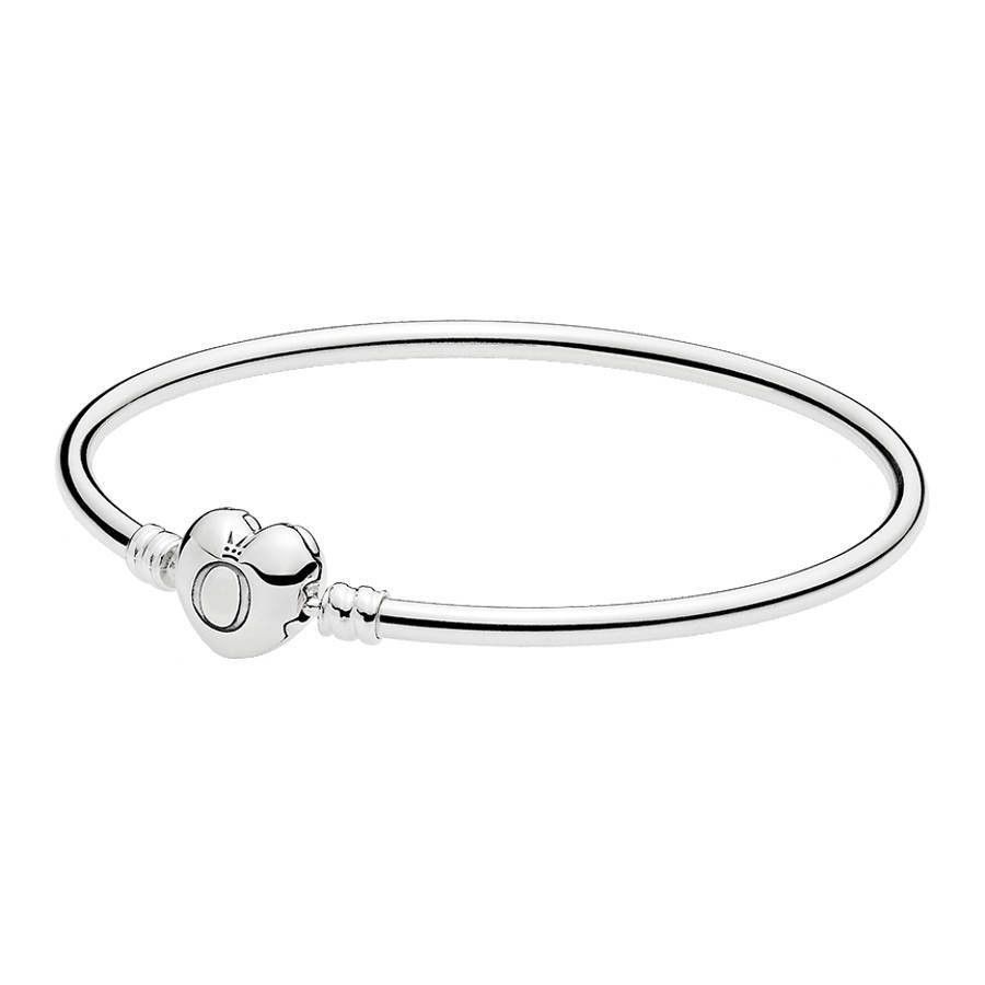 Pandora Moments Silver Heart Bangle 17 cm Bracelet 596268