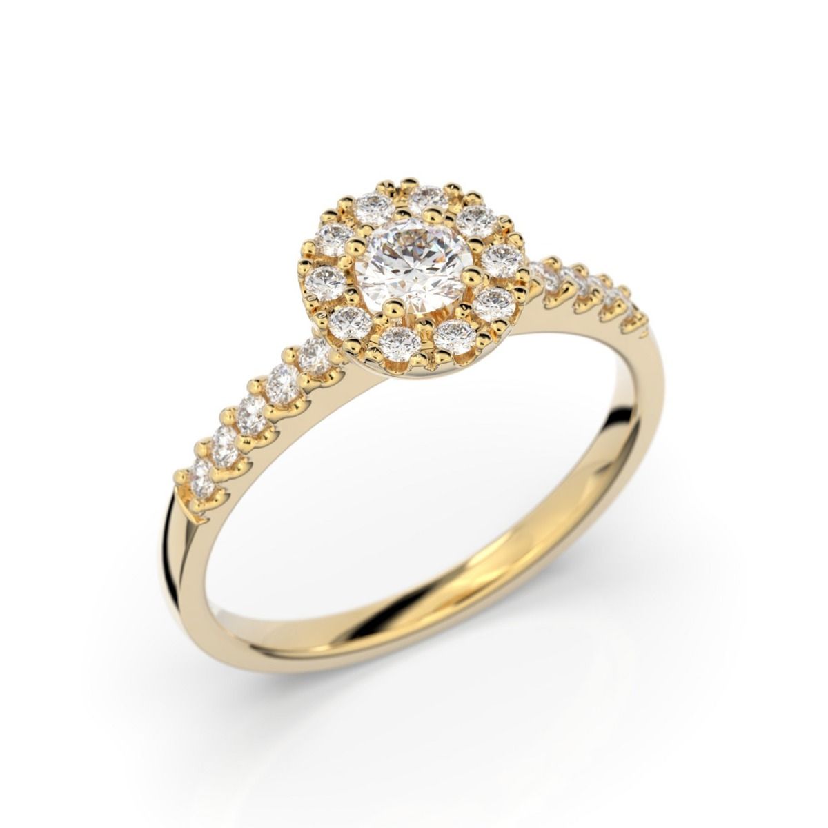 Festive Annabella timanttisormus, keltakulta 599-038-KK