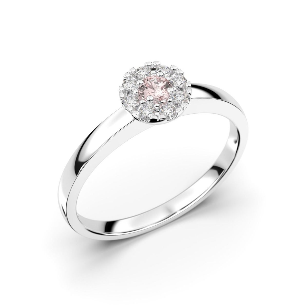 Festive Bella Morganiitti timanttisormus, platina 606-015M-PT