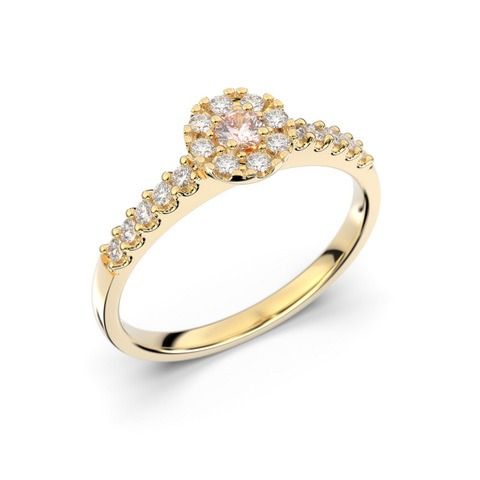 Festive Bella sormus, keltakulta / morganiitti 607-025M-KK
