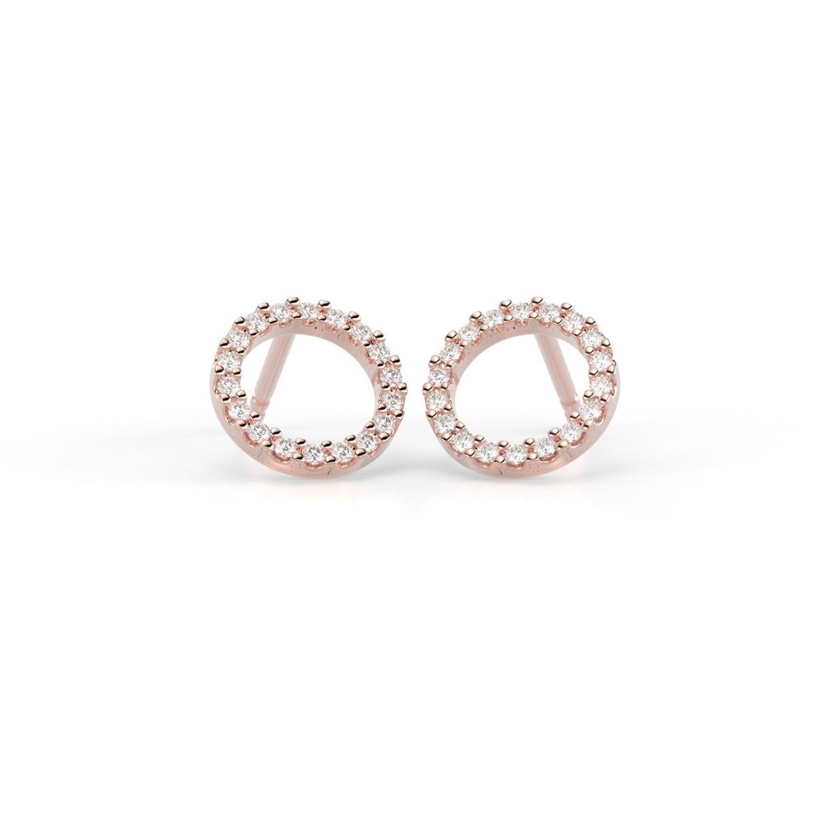 Festive Saturnus timanttikorvakorut, punakulta 621-018K-PK