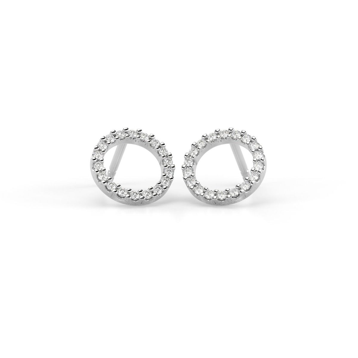 Festive Saturnus timanttikorvakorut, valkokulta 621-018K-VK