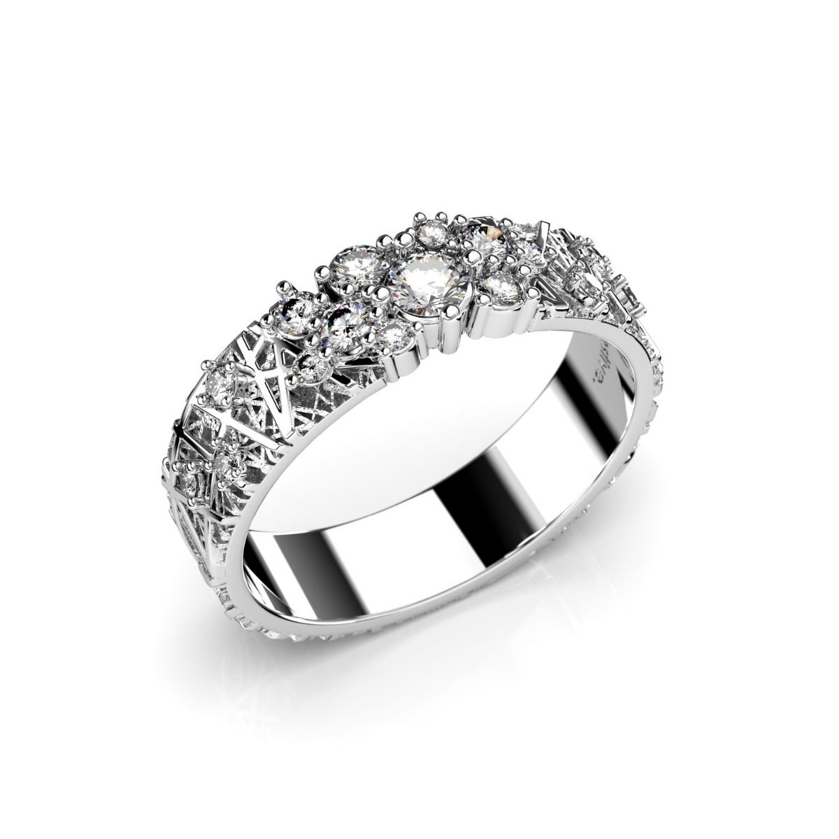 Festive Routa Rakka timanttisormus, platina 627-033-PT