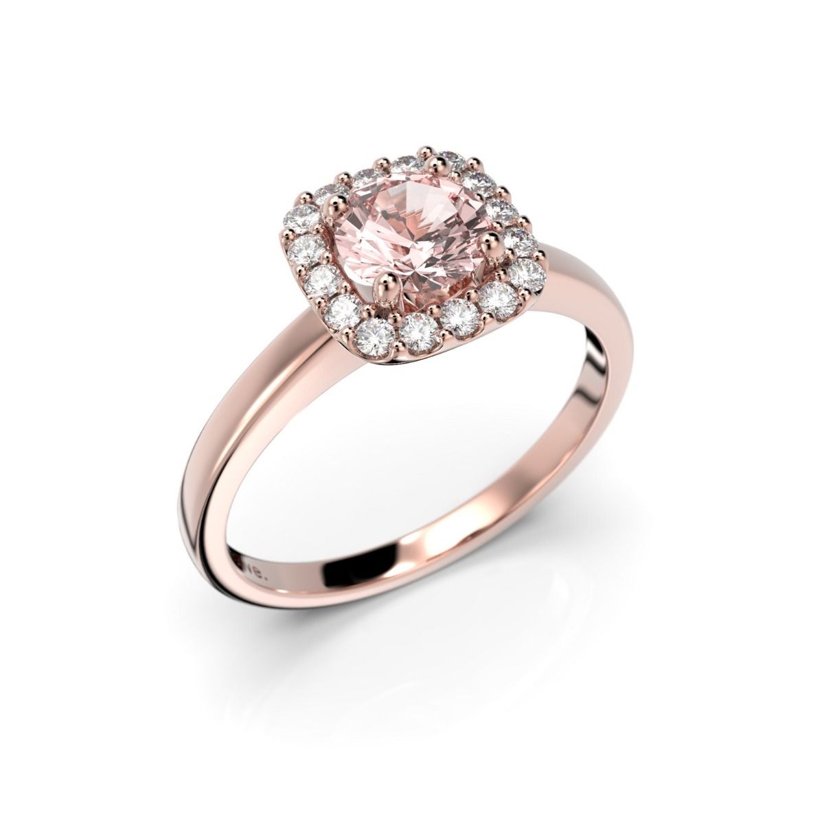 Festive Jemina Morganiitti timanttisormus, punakulta 634-066M-PK