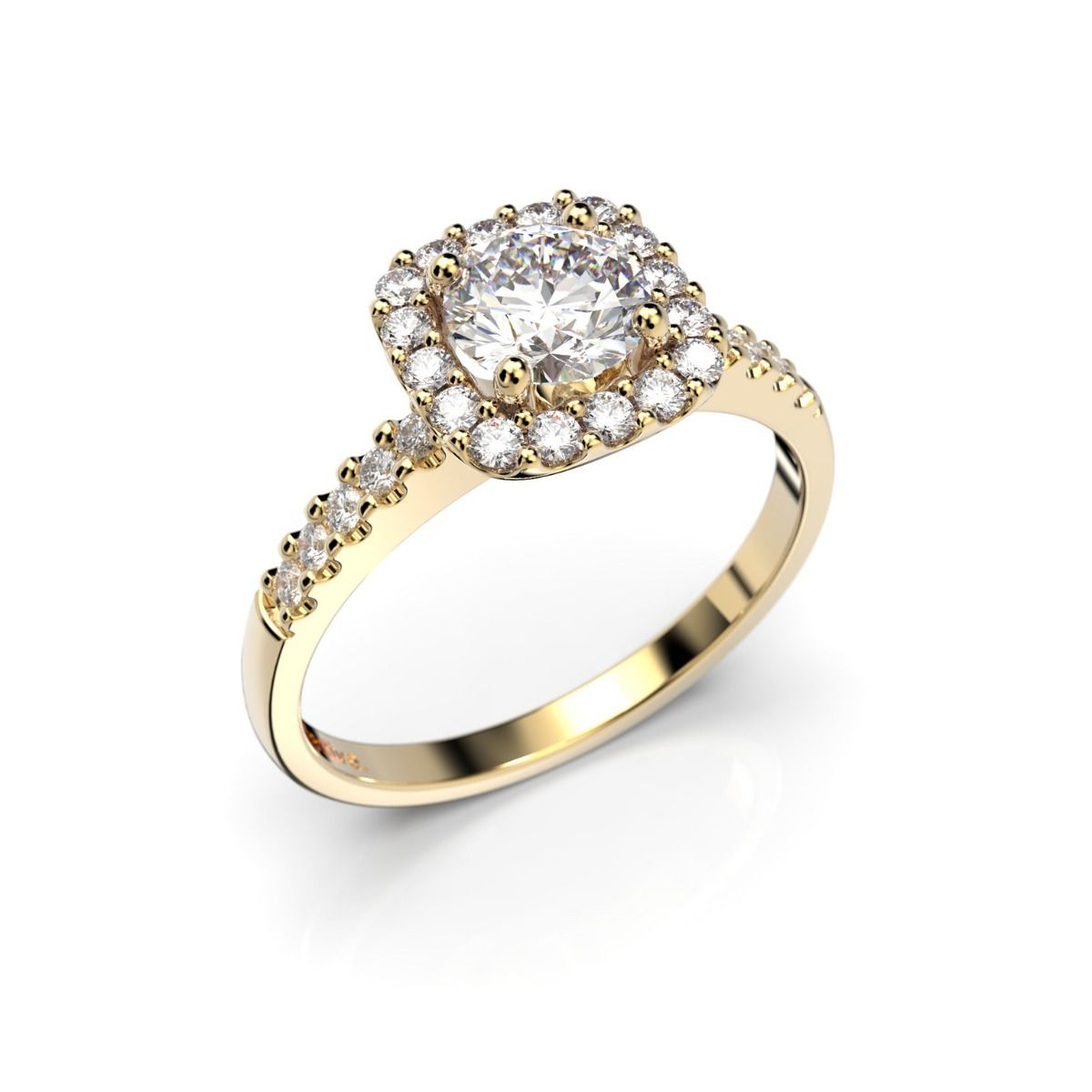 Festive Jemina timanttisormus, keltakulta 635-076-KK