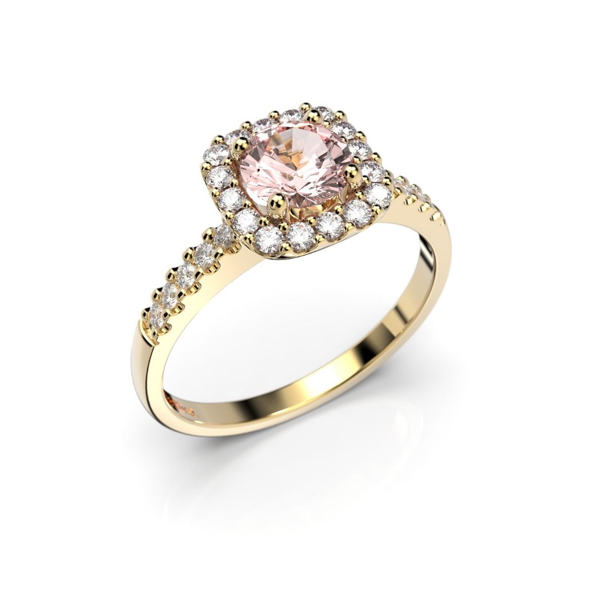 Festive Jemina Morganiitti timanttisormus, keltakulta 635-076M-KK