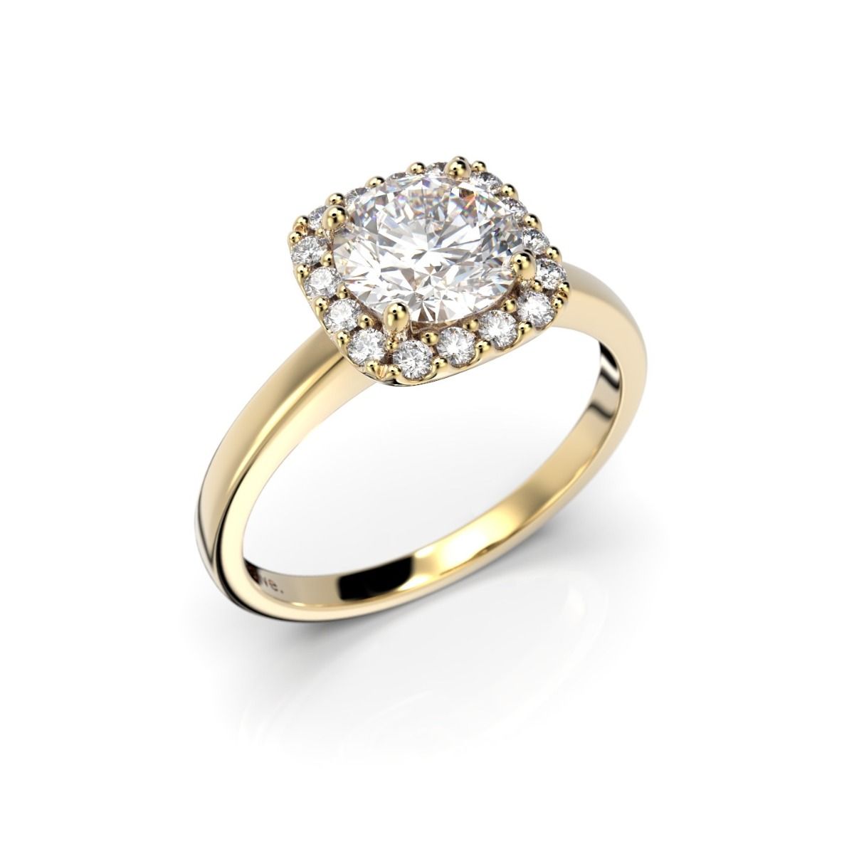 Festive Jennifer timanttisormus, keltakulta 638-116-KK