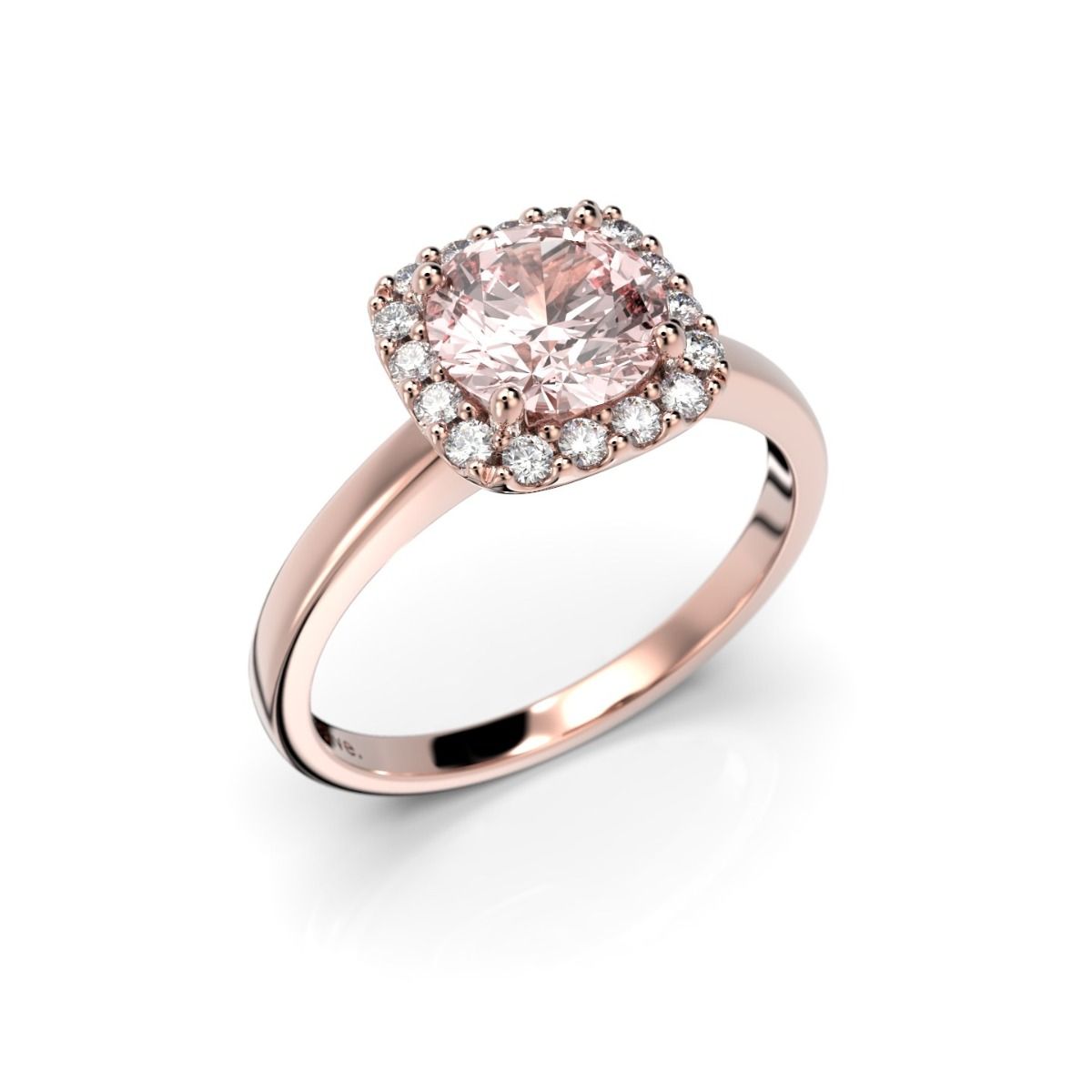 Festive Jennifer Morganiitti timanttisormus, punakulta 638-116M-PK