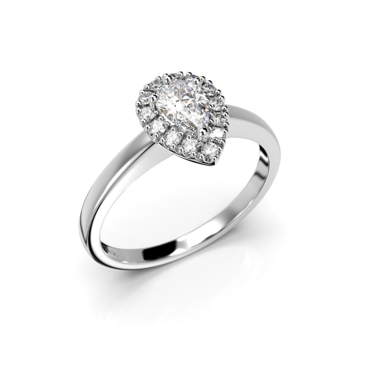 Festive Penelope timanttisormus, valkokulta 640-043-VK