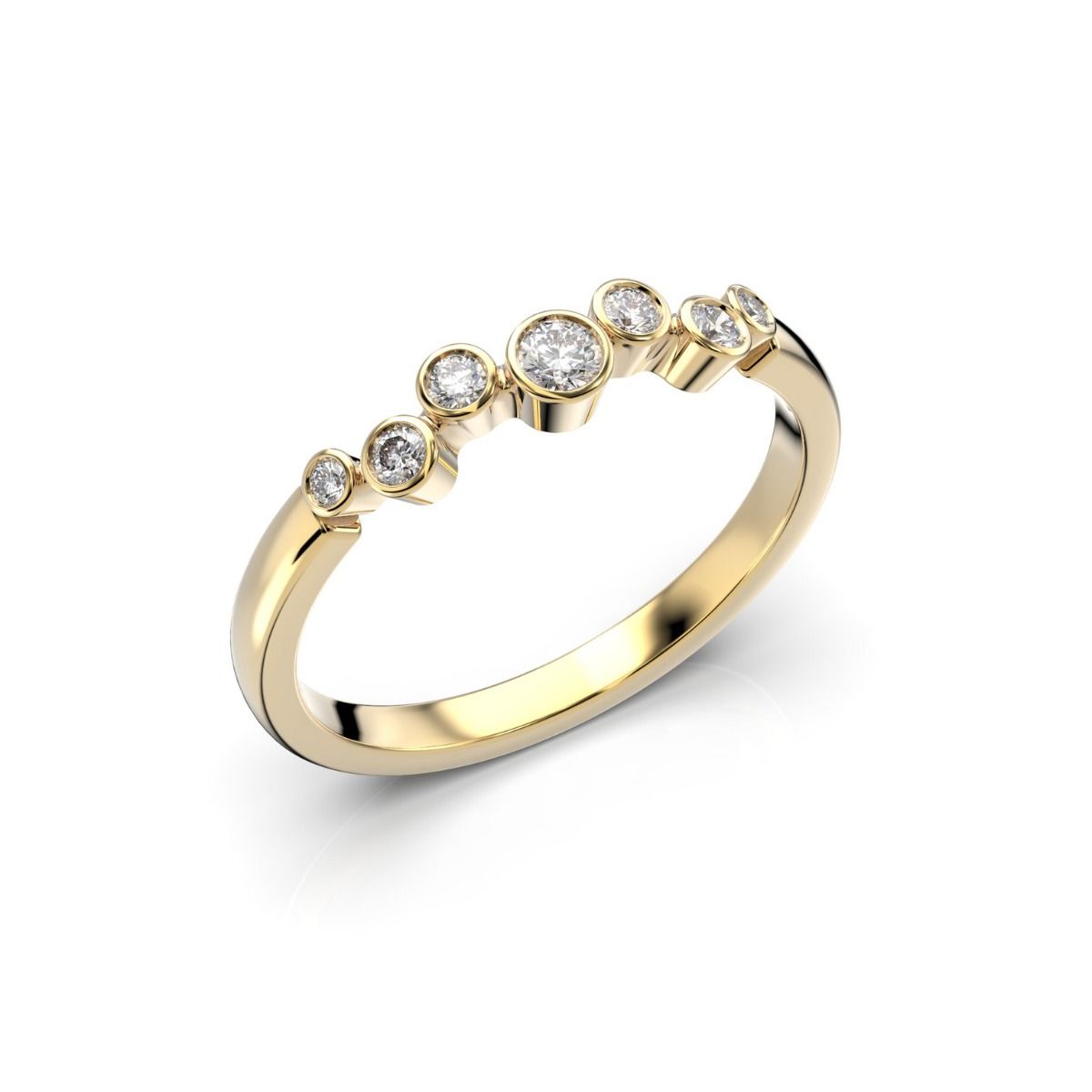 Festive Drop timanttisormus keltakulta 644-015-KK