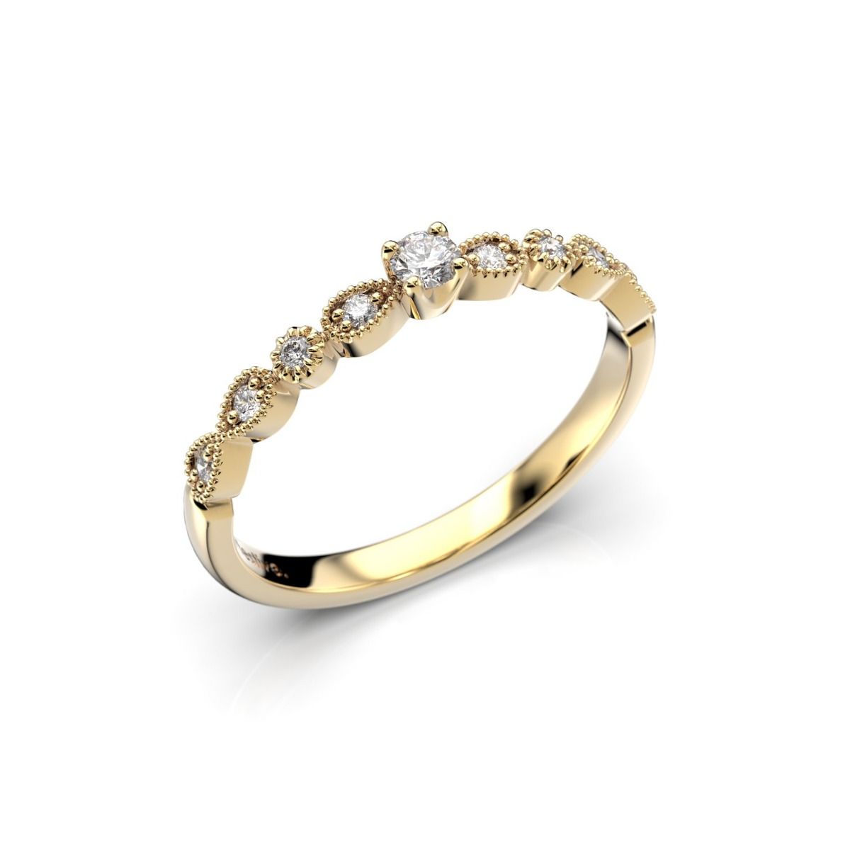 Festive Astrid timanttisormus, keltakulta 648-013-KK