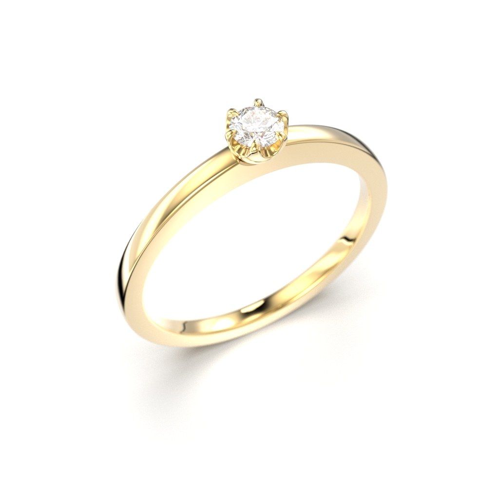 Festive Adele timanttisormus, keltakulta 651-010-KK