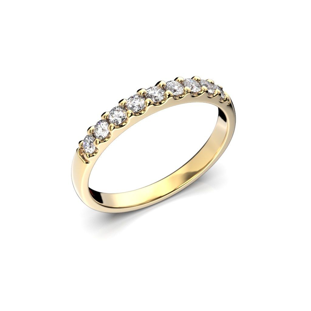 Festive Juliette timanttisormus, keltakulta 659-027-KK