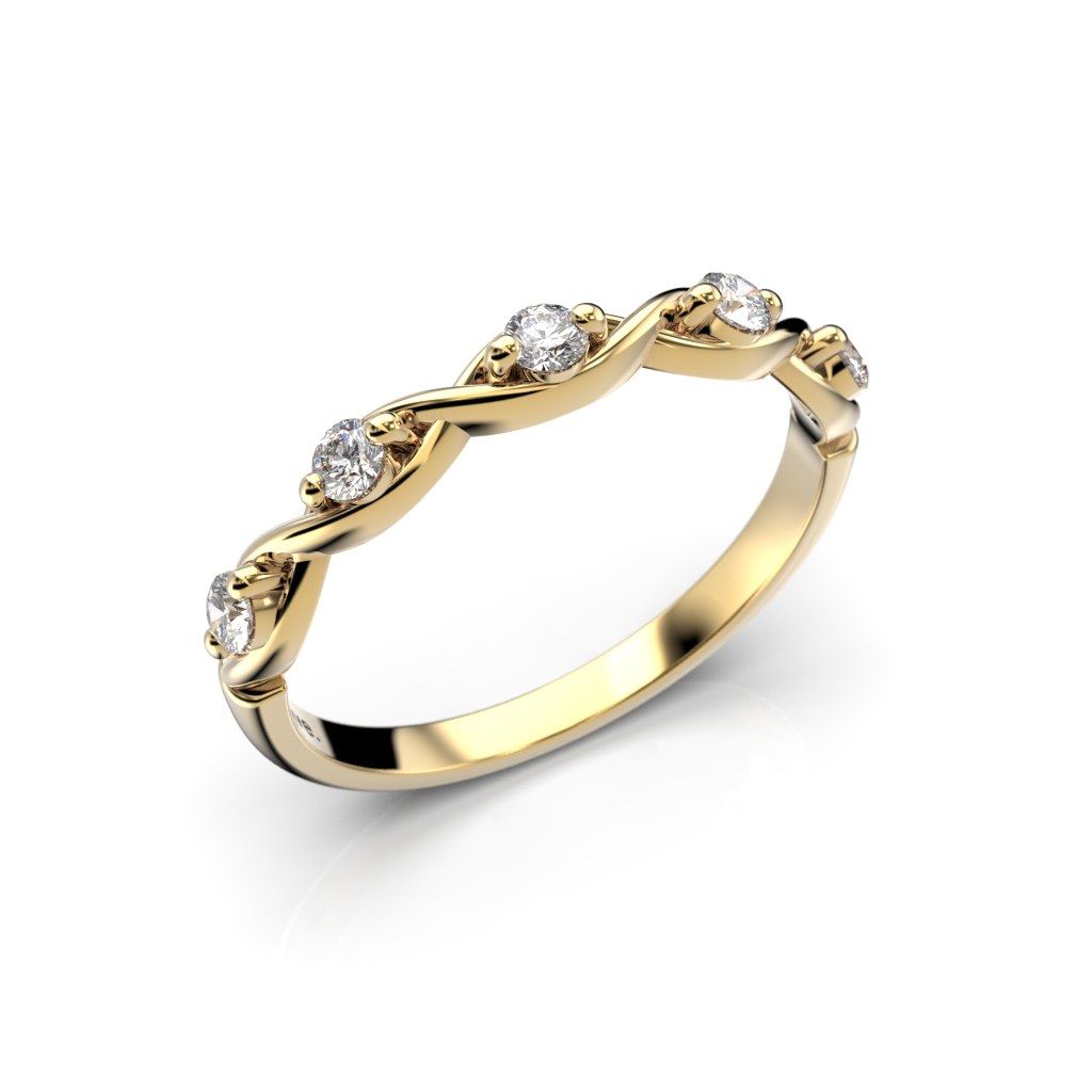 Festive Aida timanttisormus, keltakulta 661-020-KK